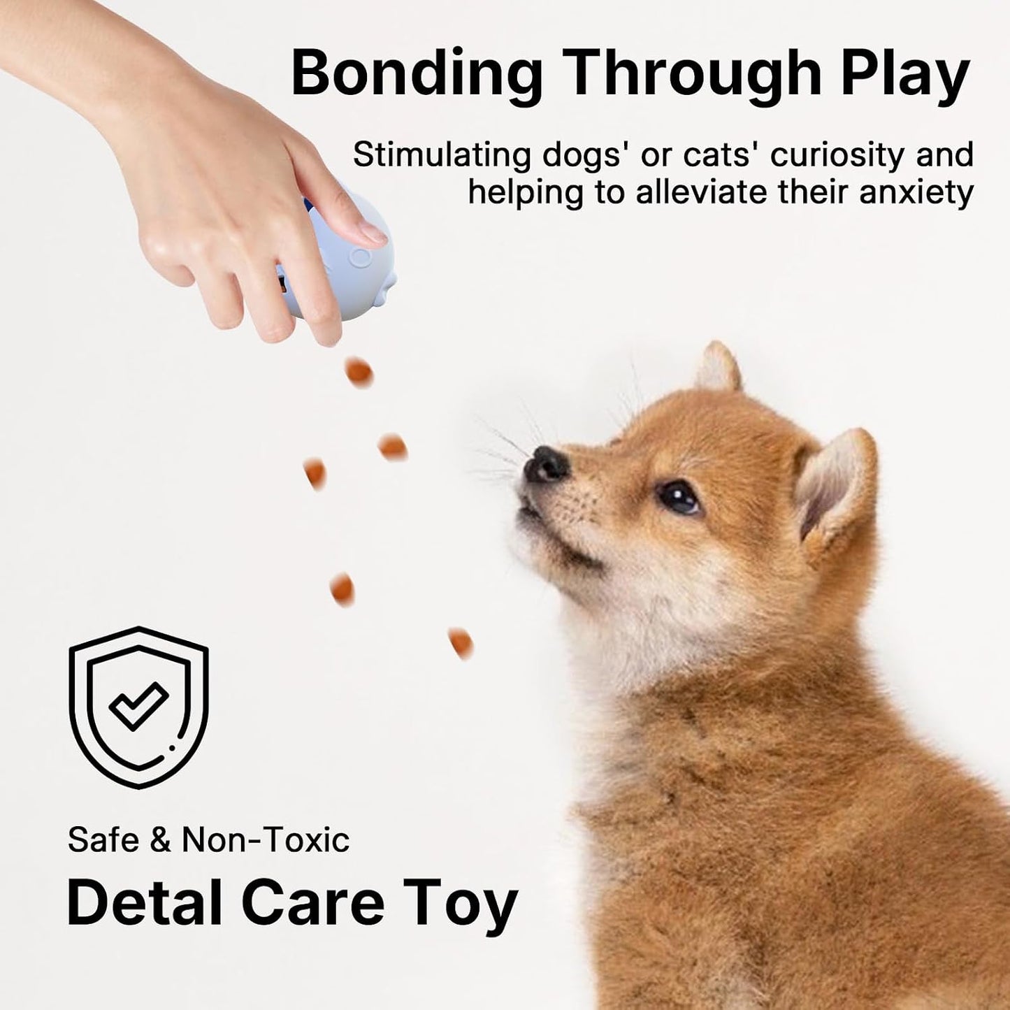 Fish Cat Teething Toy, Food-Grade Silicone Pet Treat Dispensing Toy for Cat & Dog Dental Care Chew (Yellow)