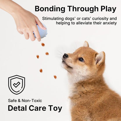 Fish Cat Teething Toy, Food-Grade Silicone Pet Treat Dispensing Toy for Cat & Dog Dental Care Chew (Yellow)