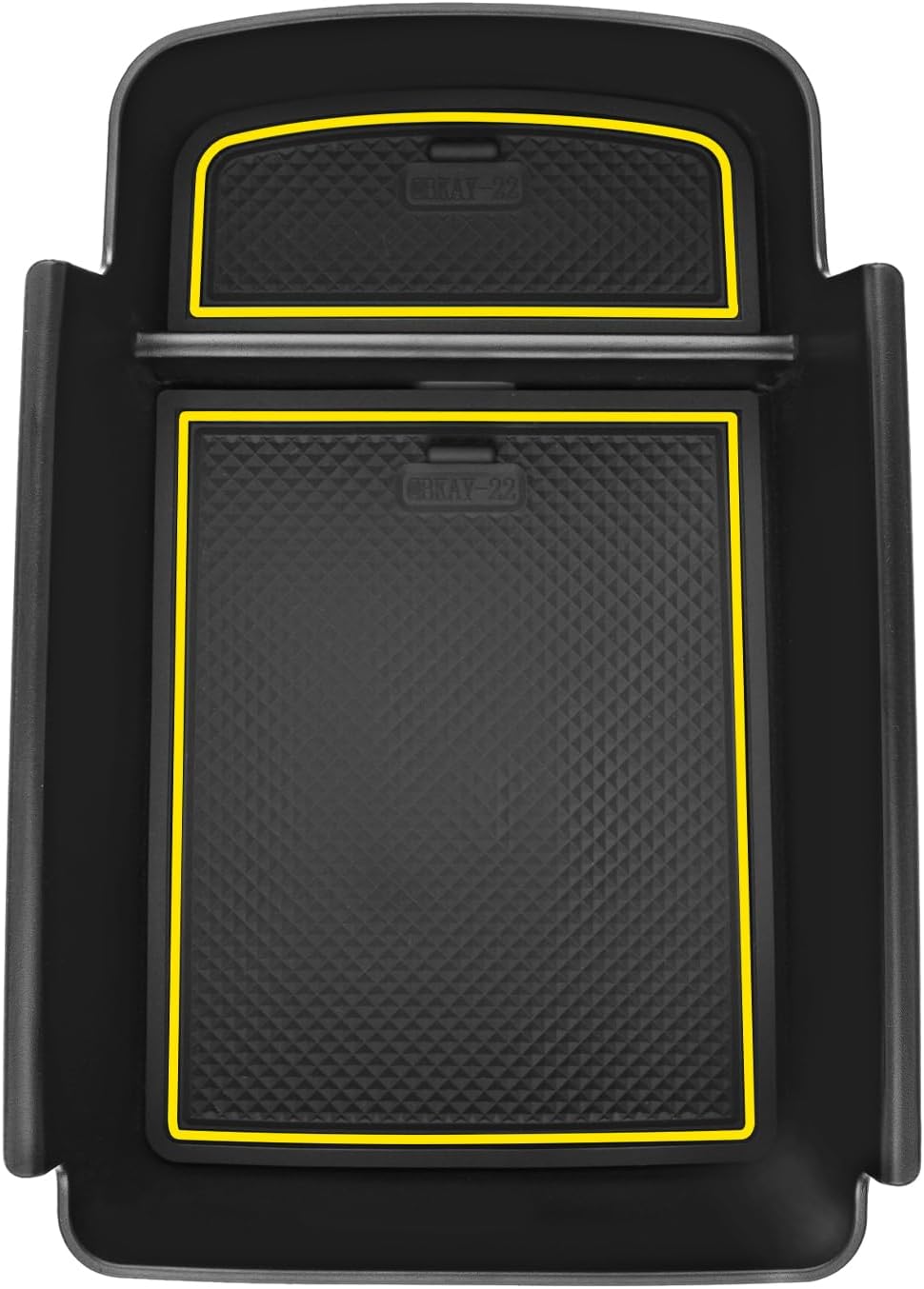 SKTU for 2024 2025 2026 Chevrolet Trax Center Console Organizer 2024 2025 2026 Chevy Trax Insert ABS Materials Tray Armrest Box 2024 2025 2026 Chevy Trax Accessories with Sunglasses Holder (Yellow)