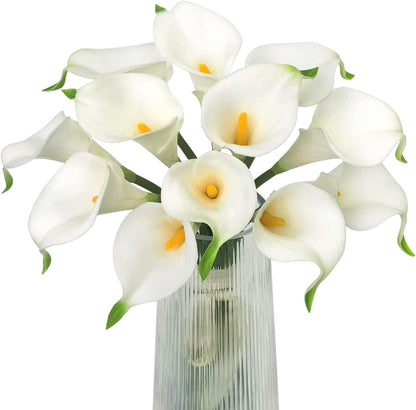 Artificial Calla Lily Flowers 12Pcs Realistic Bouquet | Fake Flower Bouquet, Home Decoration, Wedding Party Decor