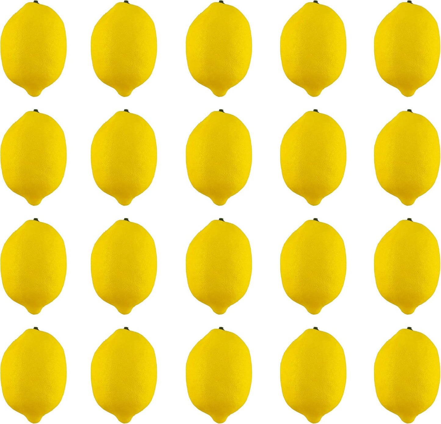 Artificial Lemons Simulation Lifelike Small Lemons Fake Fruit for Home Kitchen Wedding Party Decoration Photography 20pcs Set (Yellow)