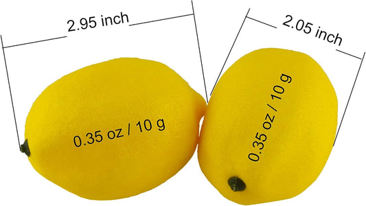 Artificial Lemons Simulation Lifelike Small Lemons Fake Fruit for Home Kitchen Wedding Party Decoration Photography 20pcs Set (Yellow)