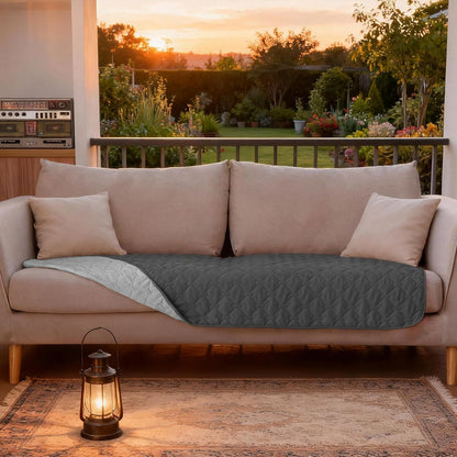 3X Stronger Waterproof Pet Blanket, Scratch Proof Furniture Protector for Dogs Cats, Reversible Cover 30x70 Inch, Dark Grey/Light Grey