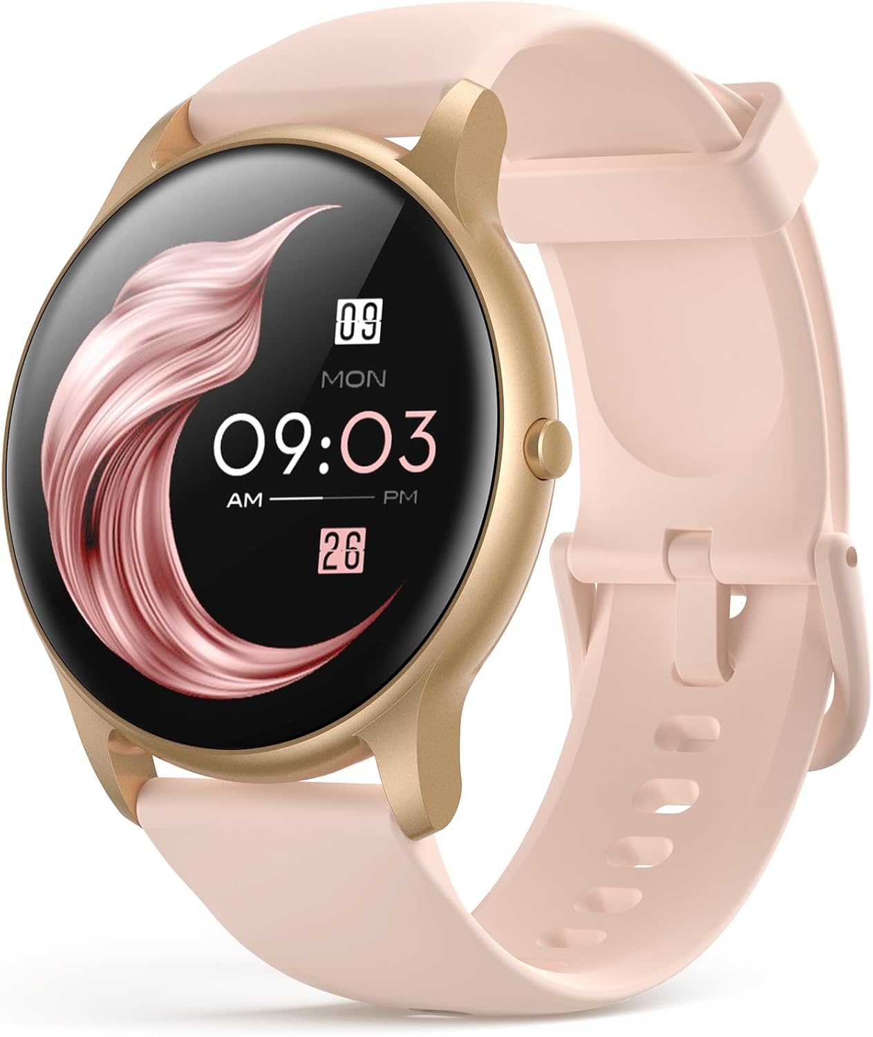 Smart Watch for Women, 5ATM Waterproof Smartwatch&100+ Sports Modes | for Android and iOS Phones, Fitness Tracker Watch with Heart Rate Monitor Pedometer Sleep Monitor, Pink