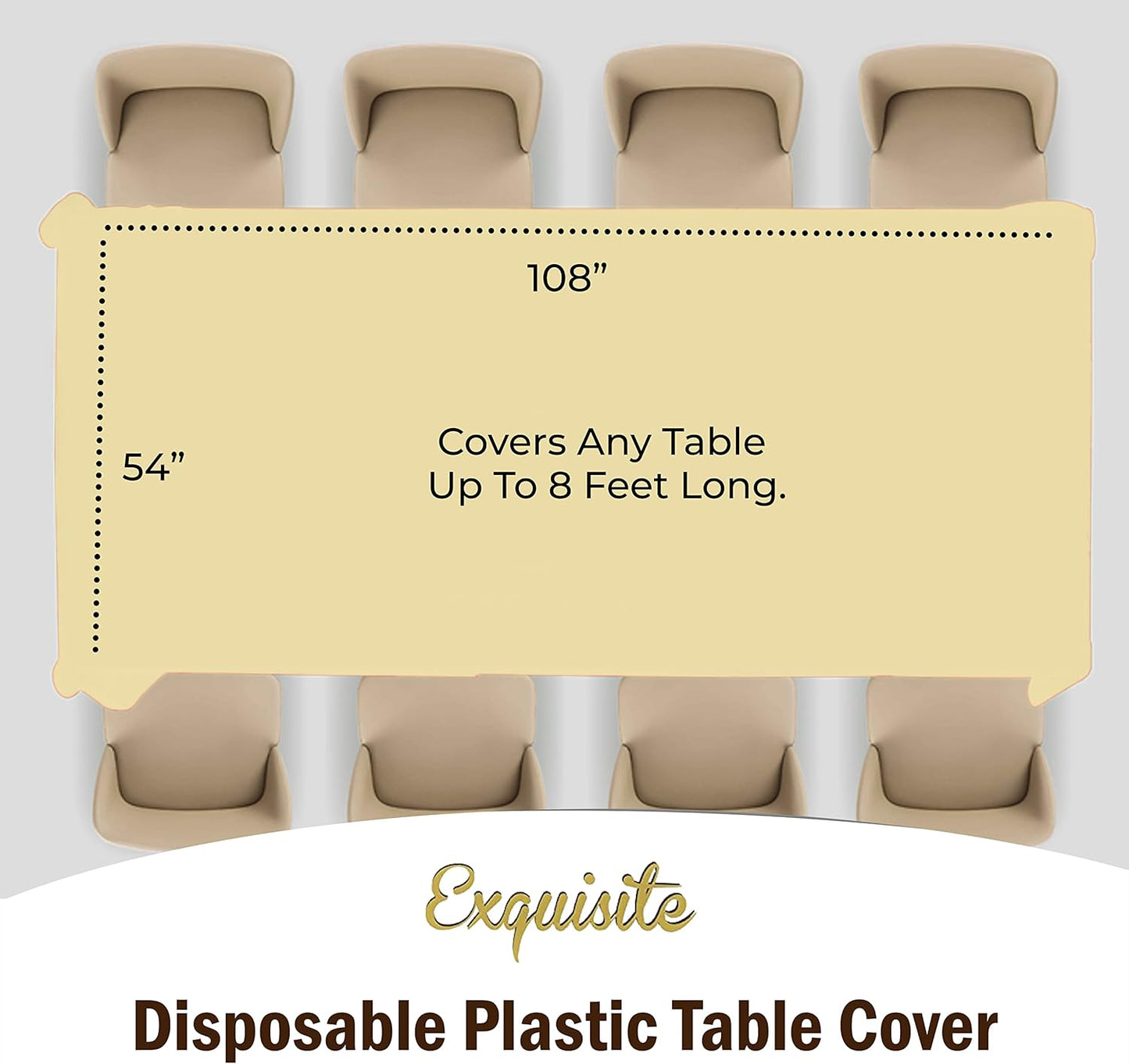 *Premium* Light Yellow Table Cover 12 Pack
