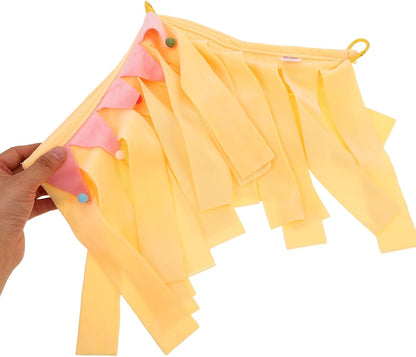 Small Animal Hideout Cave and Chinchilla Hammock Corner Bed, Soft Warm Guinea Pig Shelter with Four-Sided Yellow Cover, S Size for Hamsters, Rabbits, and Small Pets’ Year-Round