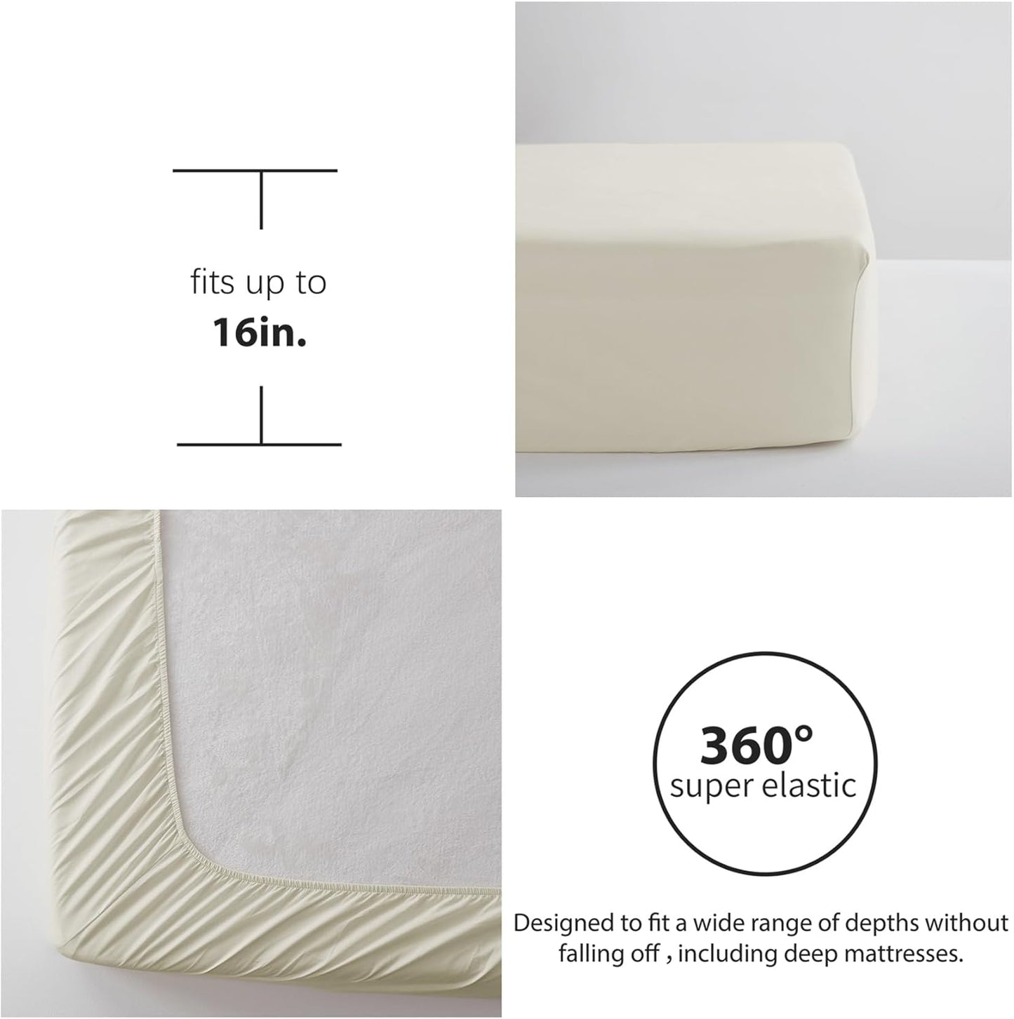 Queen Comforter Set 7 Pieces, Pale Yellow Seersucker Bed in a Bag with Comforter, 2 Pillow Shams, 2 Pillowcases, 1 Flat Sheet, 1 Fitted Sheet