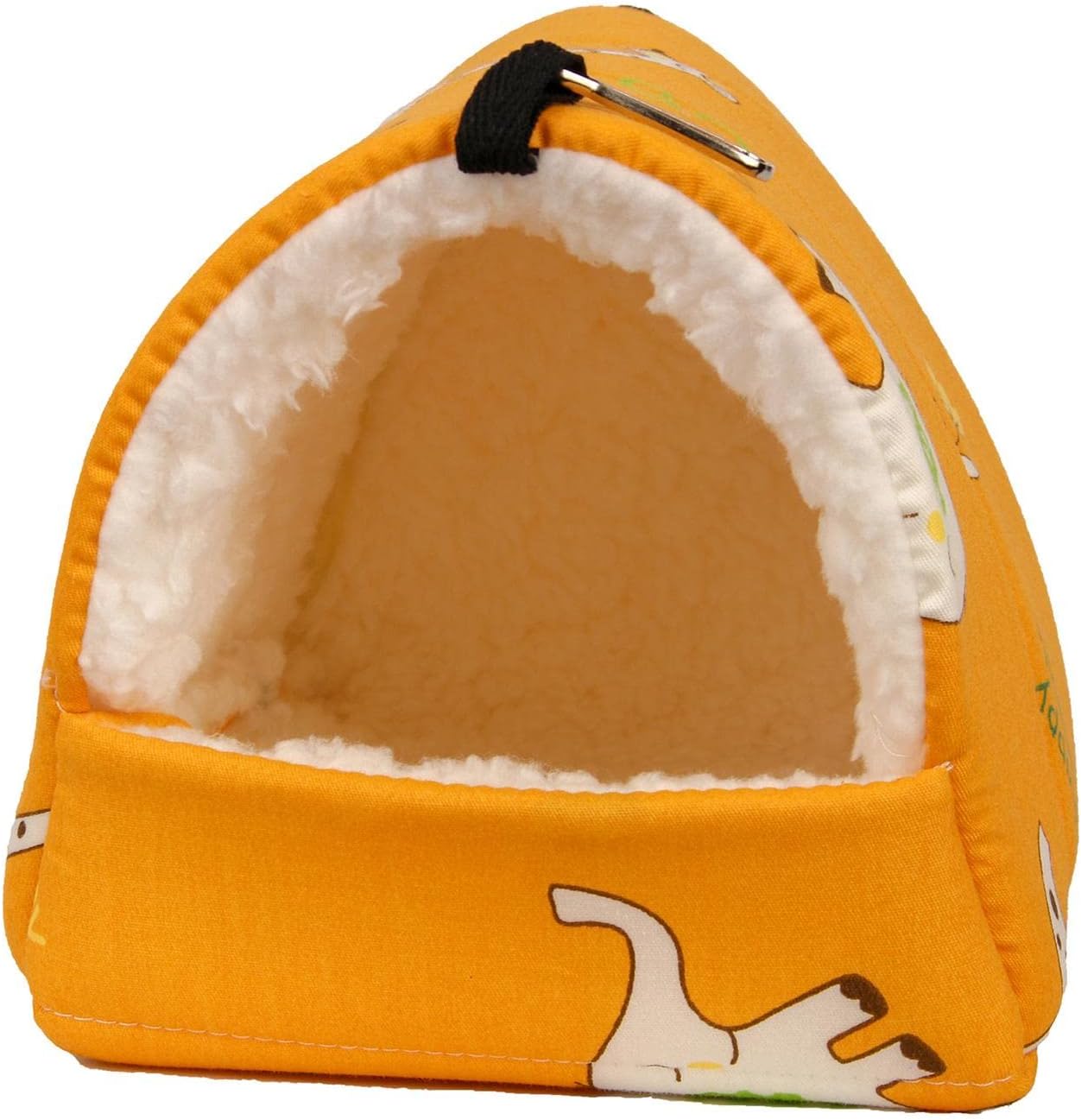 Soft Hamster Hammock Bed Cage Accessories Warm Hideout Hanging Bedding Toy House for Chinchilla Small Animals Ferret Sugar Glider, Yellow