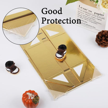 1 Gold Gift Box 8x7X3.5 Inch,Magnetic Lid Collapsible Gift Box | Luxury Gift Boxe for Birthdays Christmas Wedding ,Include Shredded Paper Filler