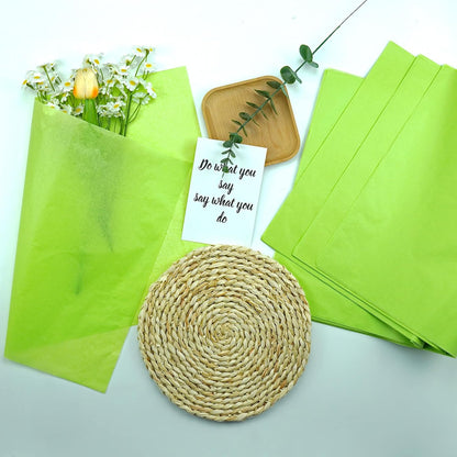 120 Sheets Light Green Tissue Paper Bulk for Gift Bags,14X20 Inch | Wrapping Tissue Paper for Packaging Floral Art Crafts Wedding Birthday Party Decorative (Light Green)