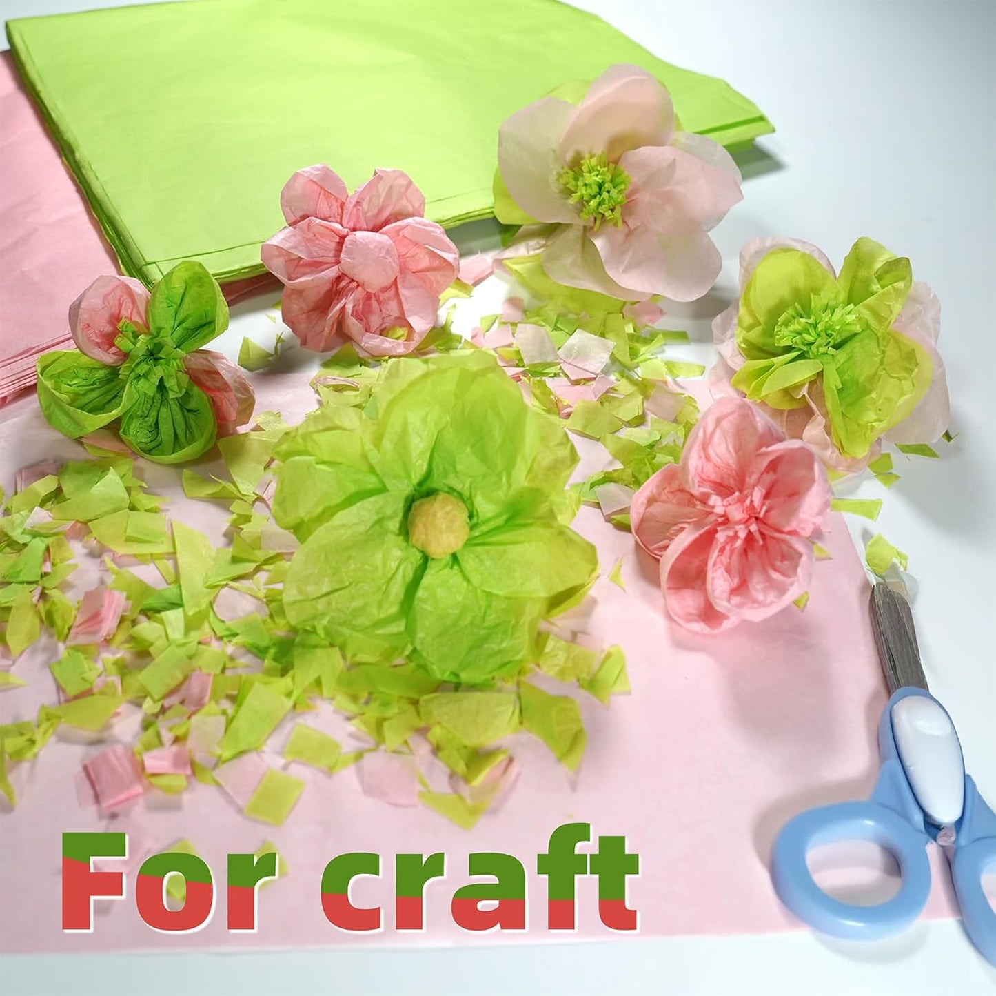 120 Sheets Light Green Tissue Paper Bulk for Gift Bags,14X20 Inch | Wrapping Tissue Paper for Packaging Floral Art Crafts Wedding Birthday Party Decorative (Light Green)