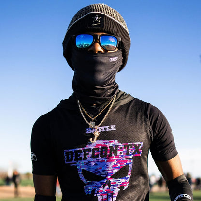 Sports Performance Mask | Moisture-wicking AirTek fabric, Keeps you cool and dry, Tight fit for helmet on and off, Short neckline hugs closely