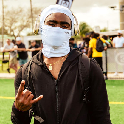 Sports Performance Mask | Moisture-wicking AirTek fabric, Keeps you cool and dry, Tight fit for helmet on and off, Short neckline hugs closely