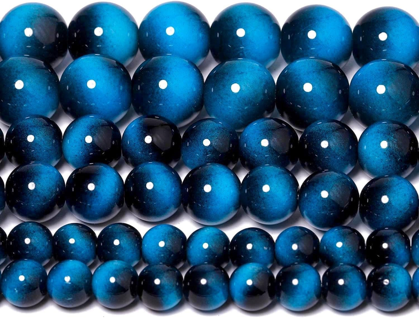 38PCS 10mm Yellow Tiger Eye Gemstone Beads for Jewelry Making, Round Smooth Glass Beads for DIY Bracelet Necklace Earring Keychain, Arts and Crafts, for Christmas Wedding Birthday