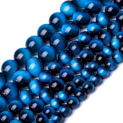 38PCS 10mm Yellow Tiger Eye Gemstone Beads for Jewelry Making, Round Smooth Glass Beads for DIY Bracelet Necklace Earring Keychain, Arts and Crafts, for Christmas Wedding Birthday