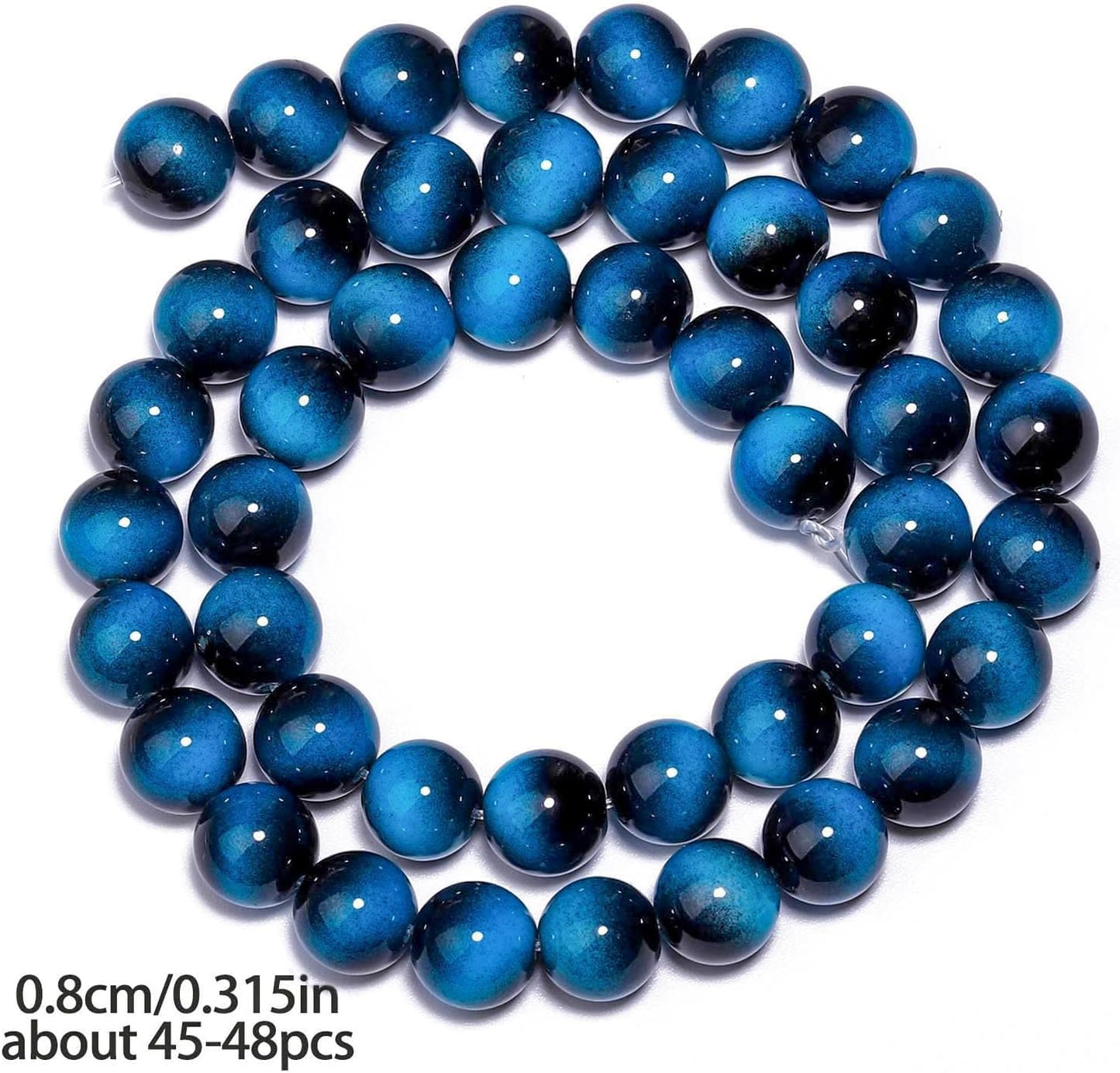 38PCS 10mm Yellow Tiger Eye Gemstone Beads for Jewelry Making, Round Smooth Glass Beads for DIY Bracelet Necklace Earring Keychain, Arts and Crafts, for Christmas Wedding Birthday