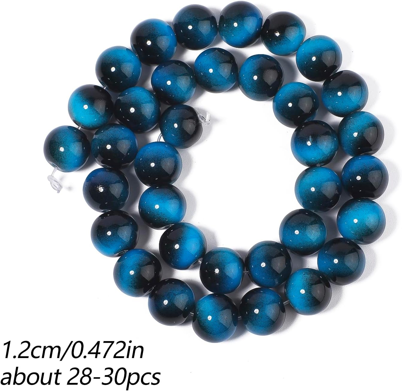 38PCS 10mm Yellow Tiger Eye Gemstone Beads for Jewelry Making, Round Smooth Glass Beads for DIY Bracelet Necklace Earring Keychain, Arts and Crafts, for Christmas Wedding Birthday