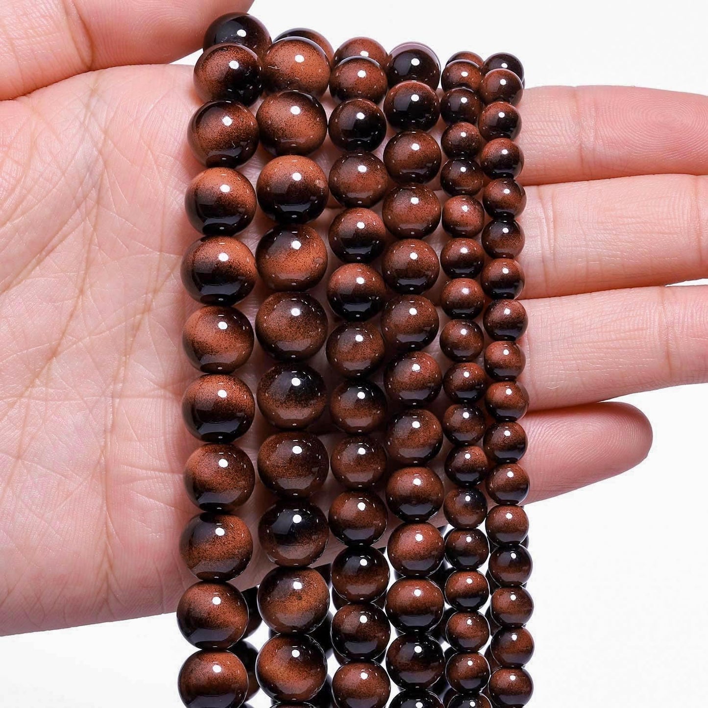 38PCS 10mm Yellow Tiger Eye Gemstone Beads for Jewelry Making, Round Smooth Glass Beads for DIY Bracelet Necklace Earring Keychain, Arts and Crafts, for Christmas Wedding Birthday