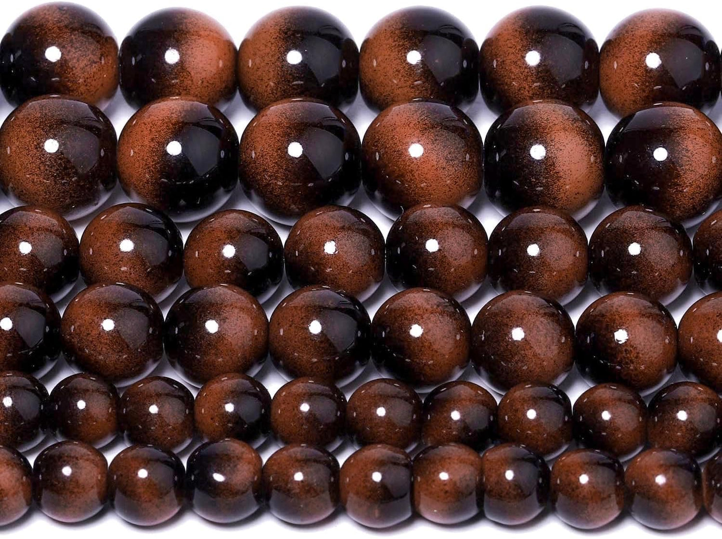 38PCS 10mm Yellow Tiger Eye Gemstone Beads for Jewelry Making, Round Smooth Glass Beads for DIY Bracelet Necklace Earring Keychain, Arts and Crafts, for Christmas Wedding Birthday