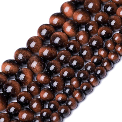 38PCS 10mm Yellow Tiger Eye Gemstone Beads for Jewelry Making, Round Smooth Glass Beads for DIY Bracelet Necklace Earring Keychain, Arts and Crafts, for Christmas Wedding Birthday