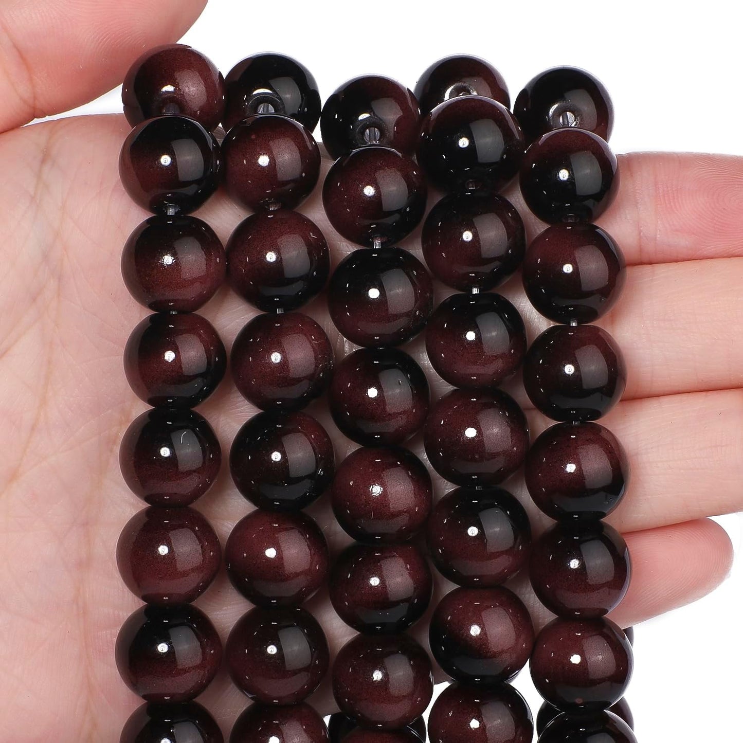 38PCS 10mm Yellow Tiger Eye Gemstone Beads for Jewelry Making, Round Smooth Glass Beads for DIY Bracelet Necklace Earring Keychain, Arts and Crafts, for Christmas Wedding Birthday
