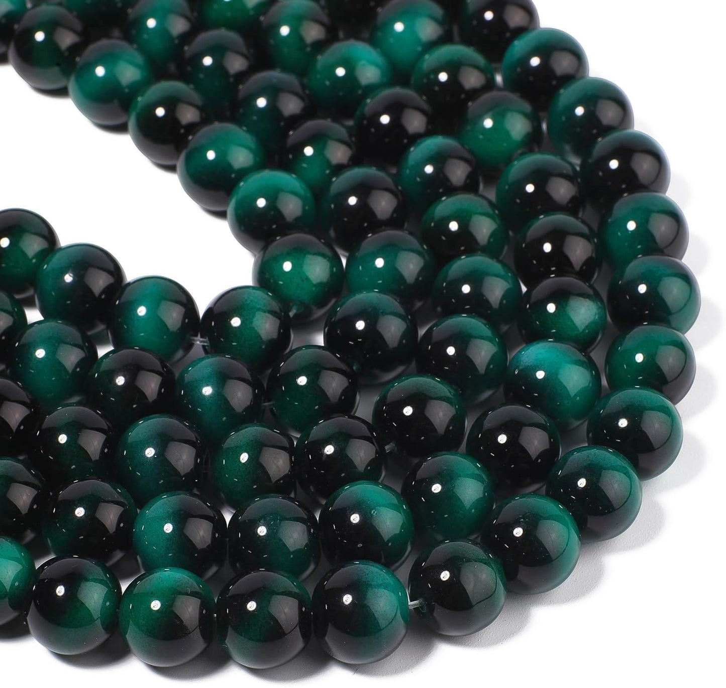 38PCS 10mm Yellow Tiger Eye Gemstone Beads for Jewelry Making, Round Smooth Glass Beads for DIY Bracelet Necklace Earring Keychain, Arts and Crafts, for Christmas Wedding Birthday