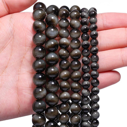 38PCS 10mm Yellow Tiger Eye Gemstone Beads for Jewelry Making, Round Smooth Glass Beads for DIY Bracelet Necklace Earring Keychain, Arts and Crafts, for Christmas Wedding Birthday