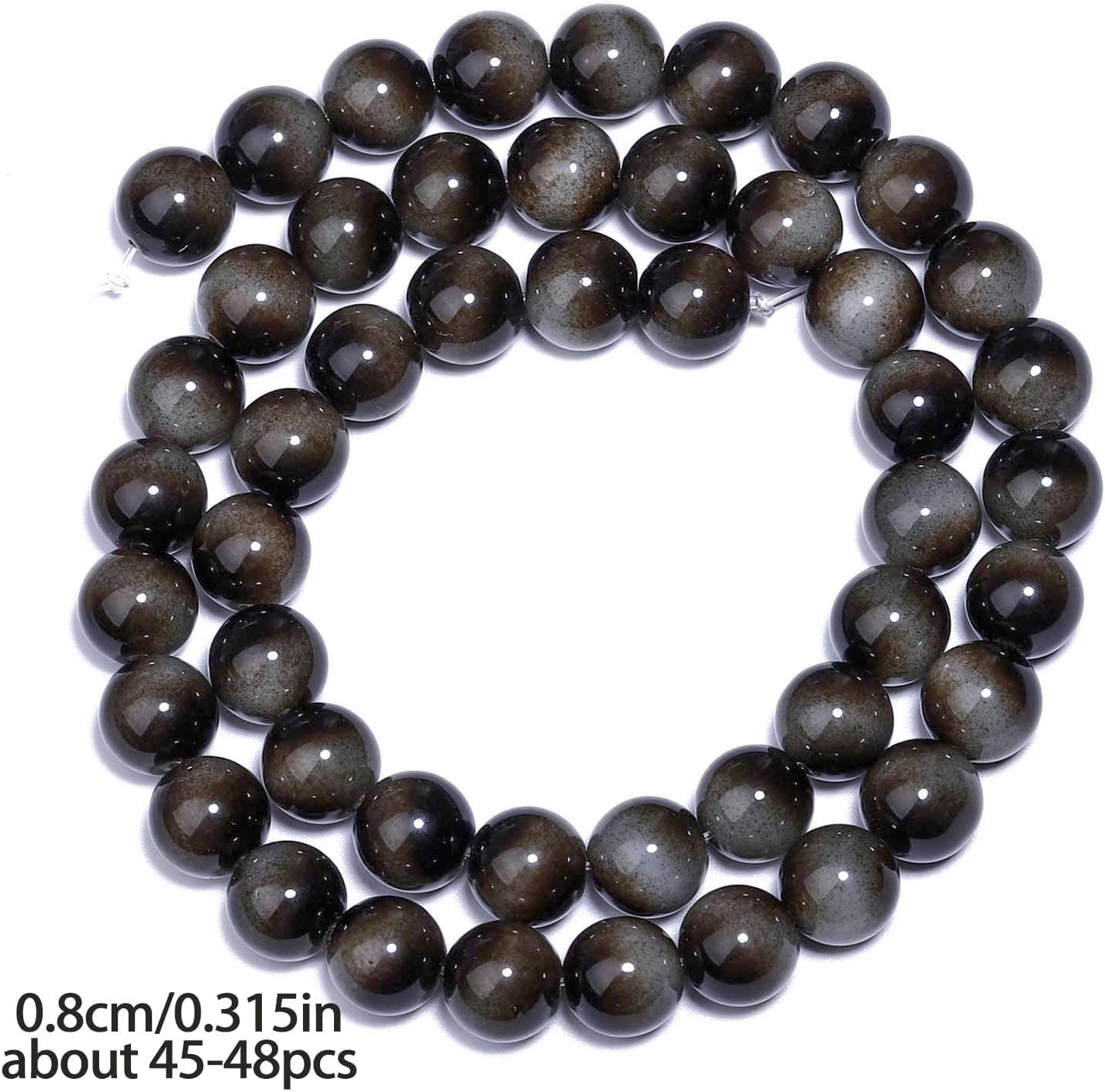 38PCS 10mm Yellow Tiger Eye Gemstone Beads for Jewelry Making, Round Smooth Glass Beads for DIY Bracelet Necklace Earring Keychain, Arts and Crafts, for Christmas Wedding Birthday