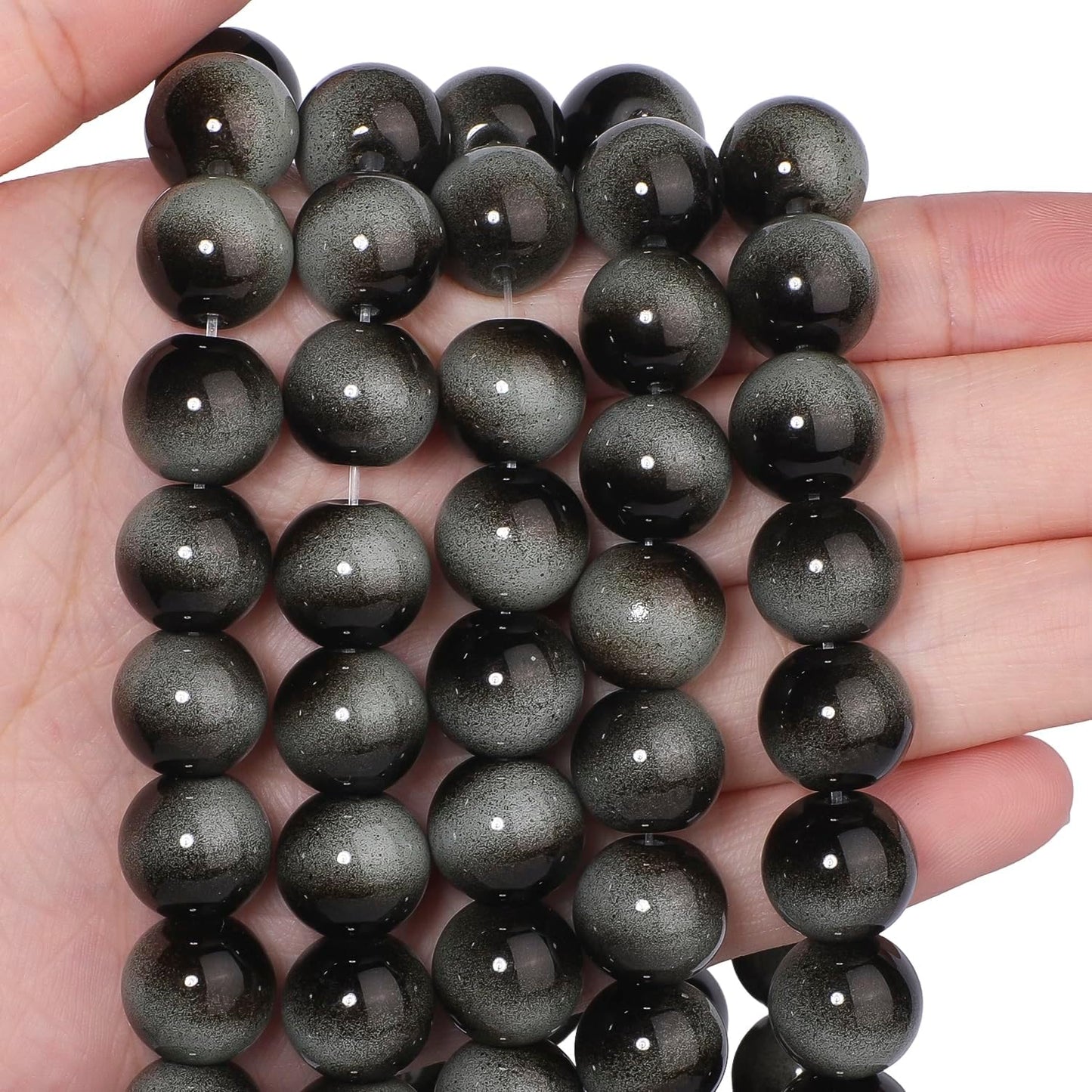 38PCS 10mm Yellow Tiger Eye Gemstone Beads for Jewelry Making, Round Smooth Glass Beads for DIY Bracelet Necklace Earring Keychain, Arts and Crafts, for Christmas Wedding Birthday