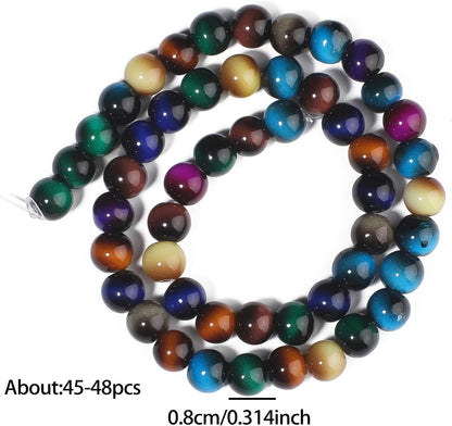 38PCS 10mm Yellow Tiger Eye Gemstone Beads for Jewelry Making, Round Smooth Glass Beads for DIY Bracelet Necklace Earring Keychain, Arts and Crafts, for Christmas Wedding Birthday