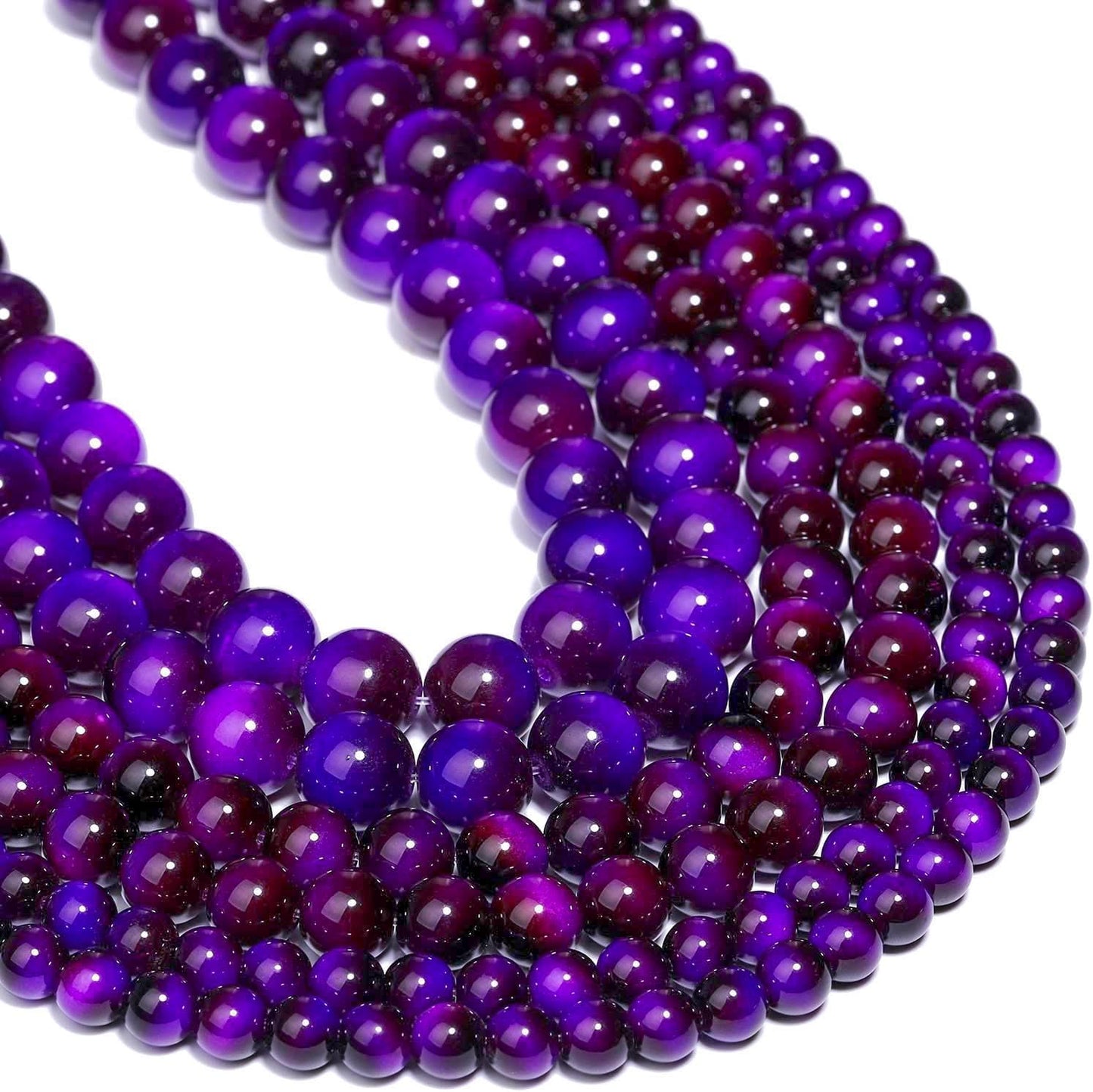 38PCS 10mm Yellow Tiger Eye Gemstone Beads for Jewelry Making, Round Smooth Glass Beads for DIY Bracelet Necklace Earring Keychain, Arts and Crafts, for Christmas Wedding Birthday