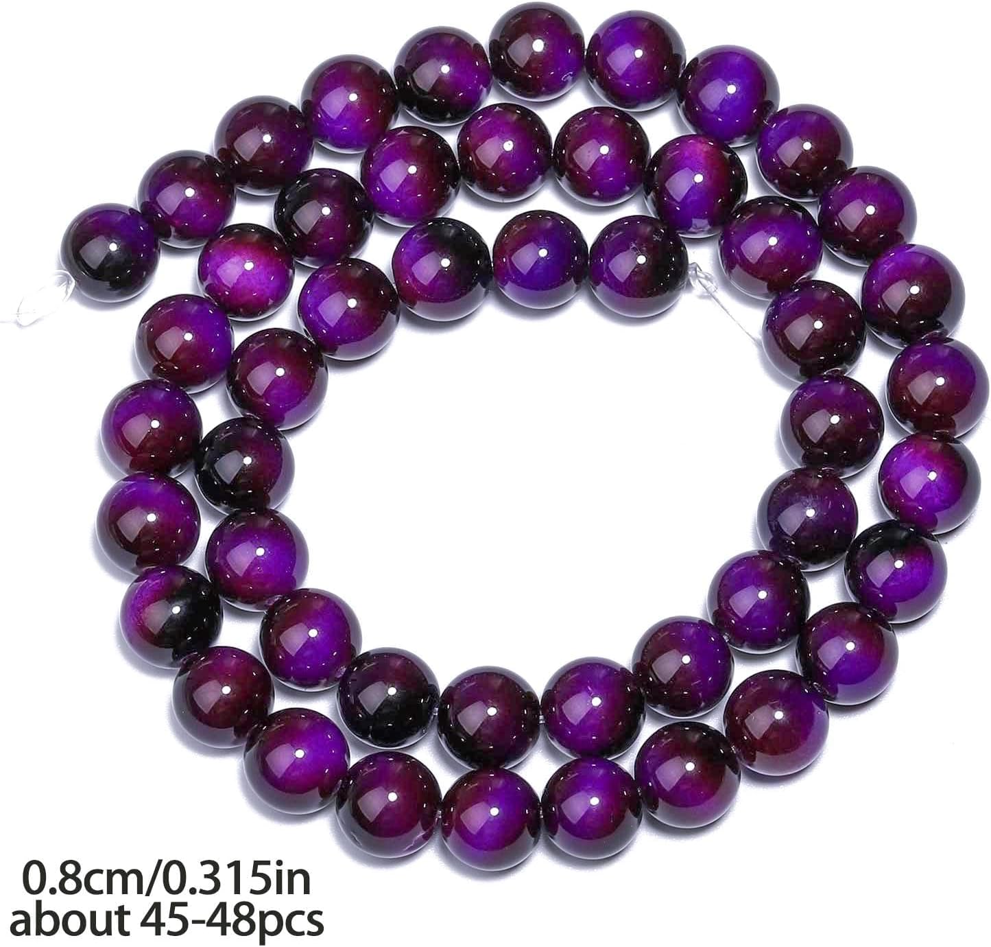 38PCS 10mm Yellow Tiger Eye Gemstone Beads for Jewelry Making, Round Smooth Glass Beads for DIY Bracelet Necklace Earring Keychain, Arts and Crafts, for Christmas Wedding Birthday