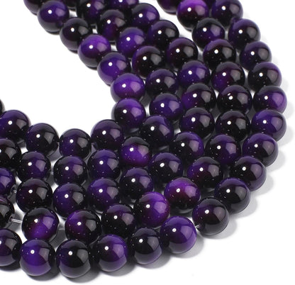 38PCS 10mm Yellow Tiger Eye Gemstone Beads for Jewelry Making, Round Smooth Glass Beads for DIY Bracelet Necklace Earring Keychain, Arts and Crafts, for Christmas Wedding Birthday