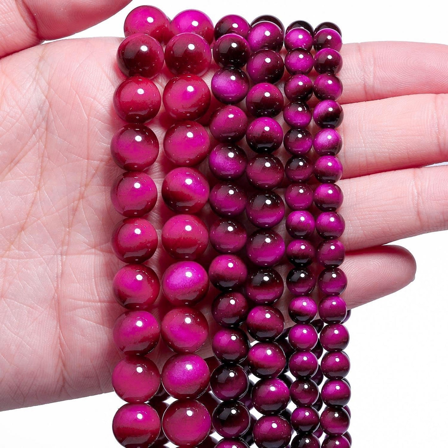 38PCS 10mm Yellow Tiger Eye Gemstone Beads for Jewelry Making, Round Smooth Glass Beads for DIY Bracelet Necklace Earring Keychain, Arts and Crafts, for Christmas Wedding Birthday