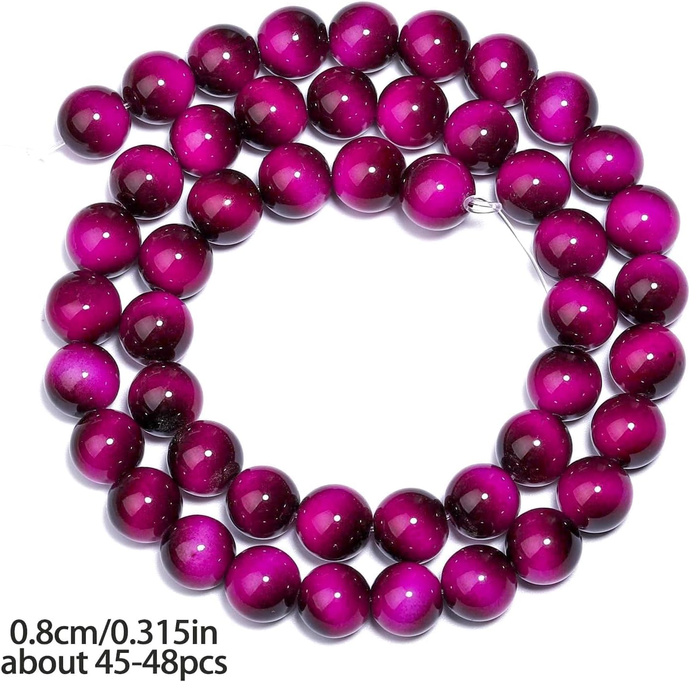 38PCS 10mm Yellow Tiger Eye Gemstone Beads for Jewelry Making, Round Smooth Glass Beads for DIY Bracelet Necklace Earring Keychain, Arts and Crafts, for Christmas Wedding Birthday