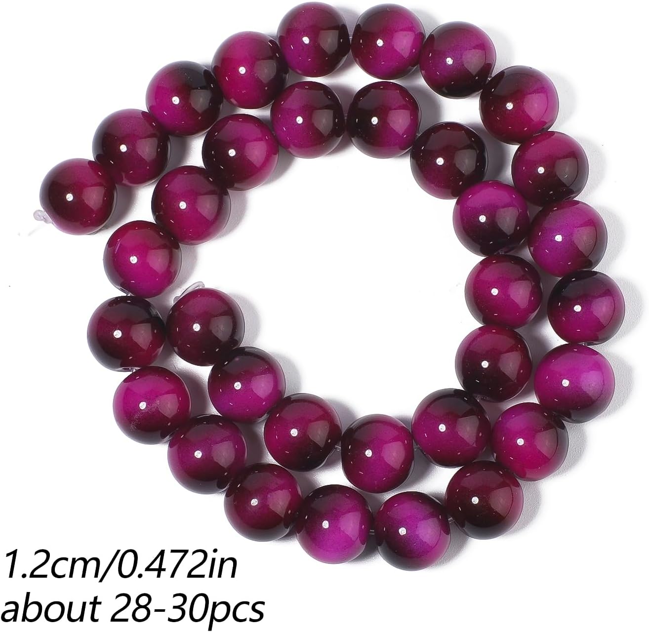 38PCS 10mm Yellow Tiger Eye Gemstone Beads for Jewelry Making, Round Smooth Glass Beads for DIY Bracelet Necklace Earring Keychain, Arts and Crafts, for Christmas Wedding Birthday