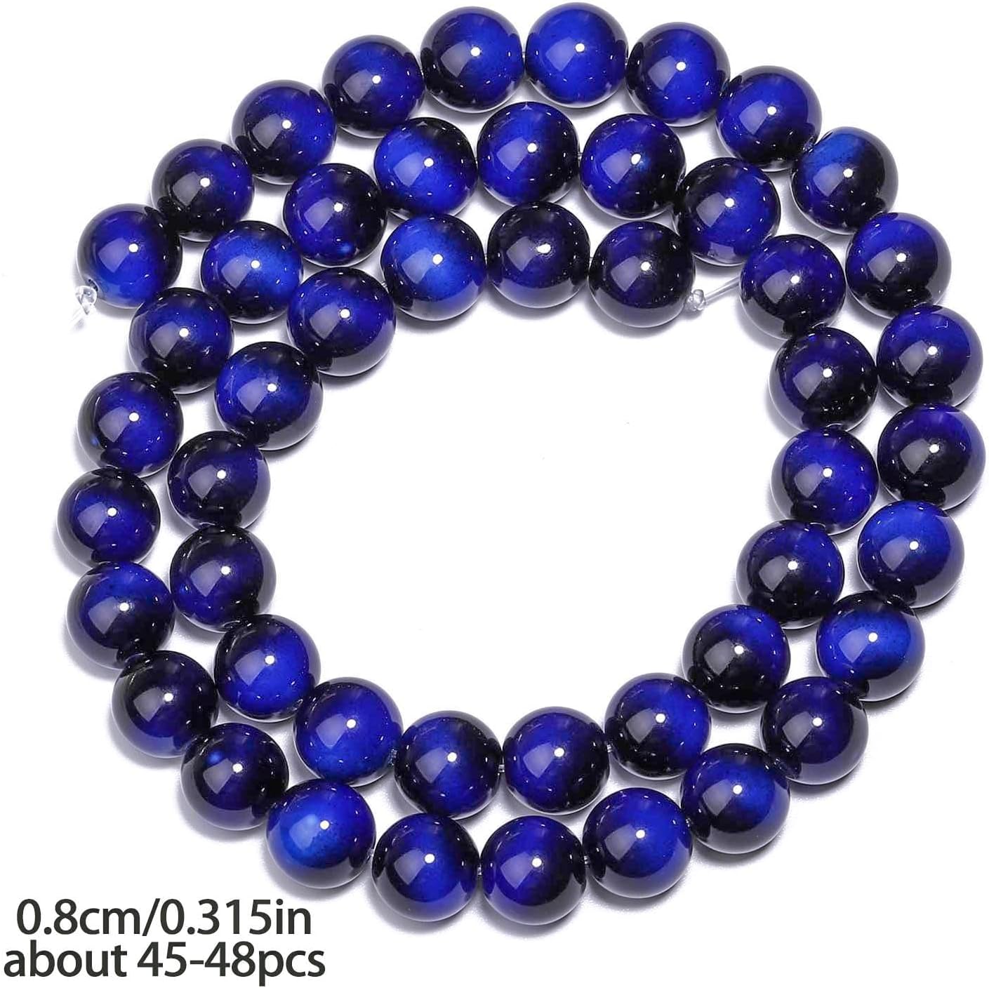 38PCS 10mm Yellow Tiger Eye Gemstone Beads for Jewelry Making, Round Smooth Glass Beads for DIY Bracelet Necklace Earring Keychain, Arts and Crafts, for Christmas Wedding Birthday