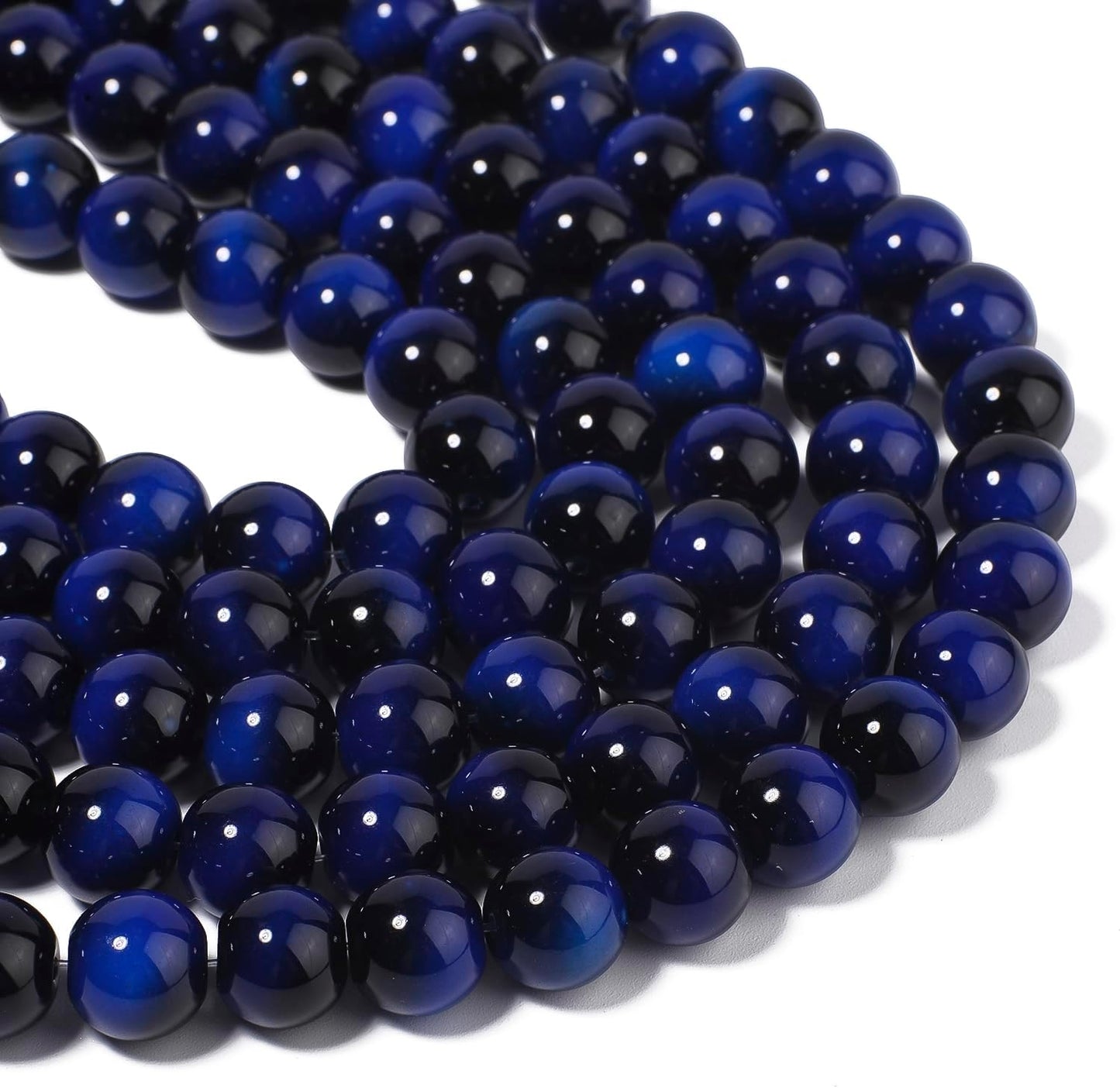 38PCS 10mm Yellow Tiger Eye Gemstone Beads for Jewelry Making, Round Smooth Glass Beads for DIY Bracelet Necklace Earring Keychain, Arts and Crafts, for Christmas Wedding Birthday