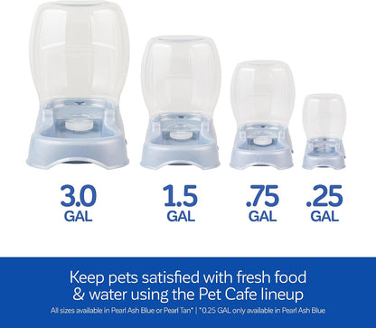 Pet Cafe Cat and Dog Water Dispenser - Water Bowl for Cats and Dogs, USA Made, 3 GAL, Pearl Tan
