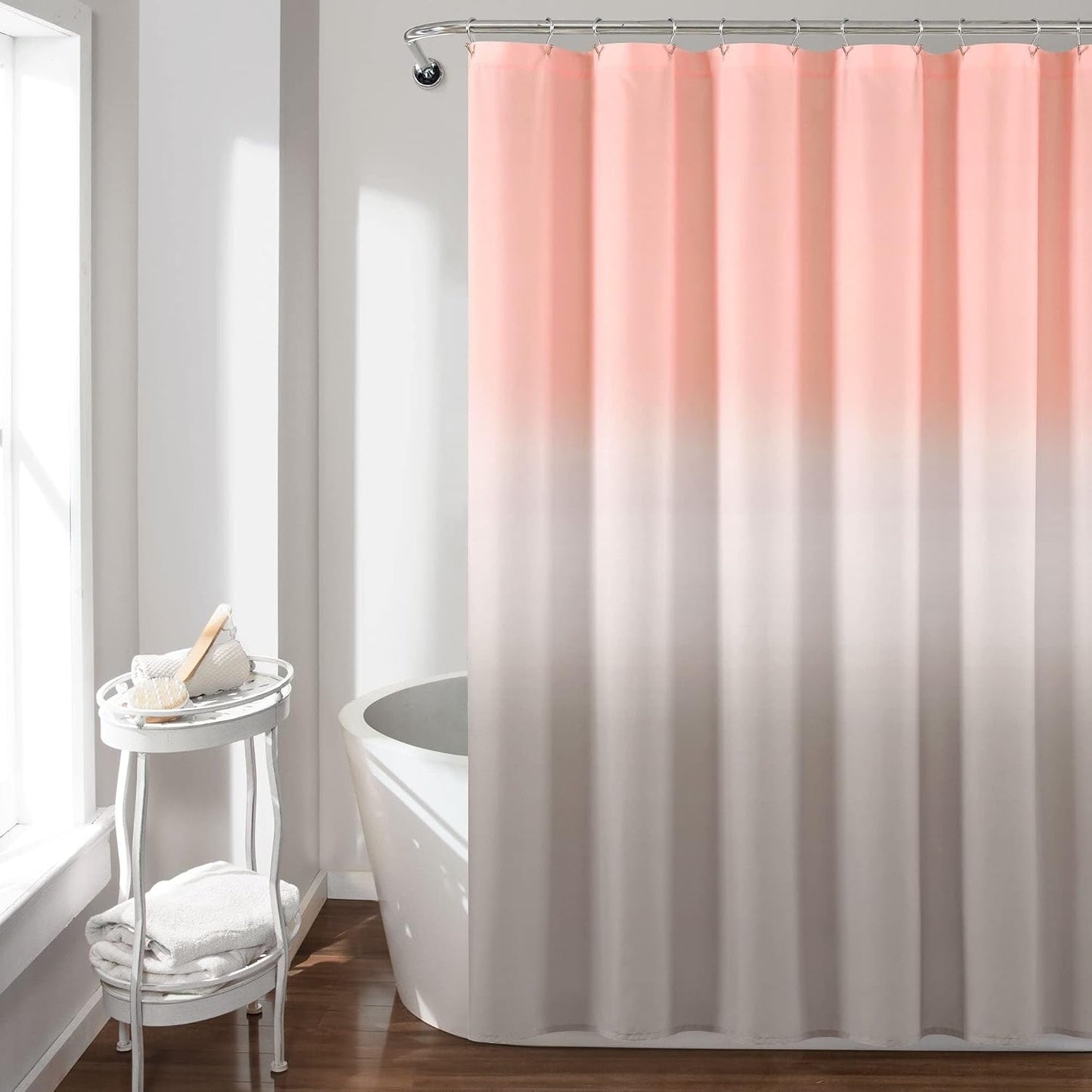 Umbre Fiesta Shower Curtain Single 72" W x 72" L Yellow & Gray - Yellow Shower Curtains for Bathroom - Bathroom Curtain - Ombre Curtains