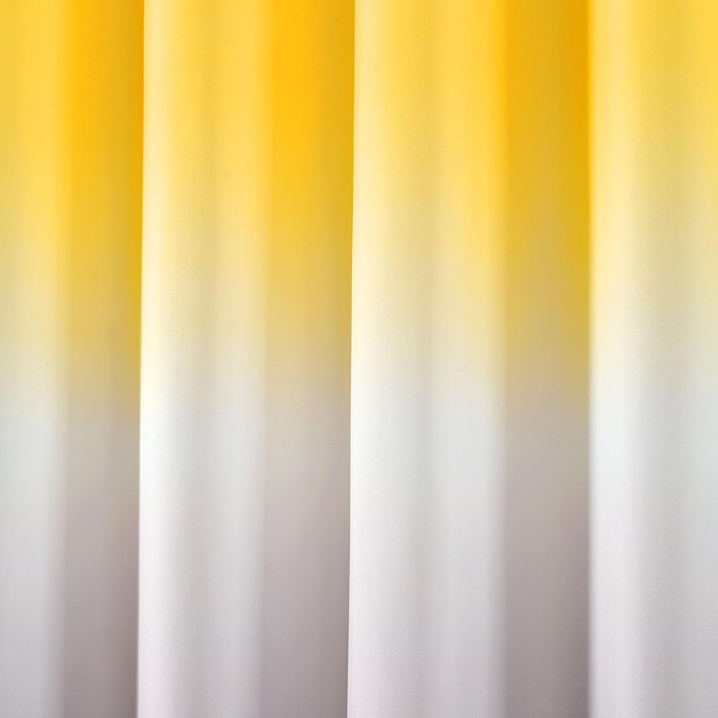 Umbre Fiesta Shower Curtain Single 72" W x 72" L Yellow & Gray - Yellow Shower Curtains for Bathroom - Bathroom Curtain - Ombre Curtains