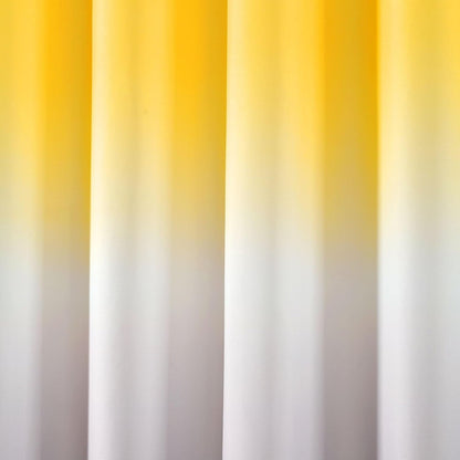 Umbre Fiesta Shower Curtain Single 72" W x 72" L Yellow & Gray - Yellow Shower Curtains for Bathroom - Bathroom Curtain - Ombre Curtains