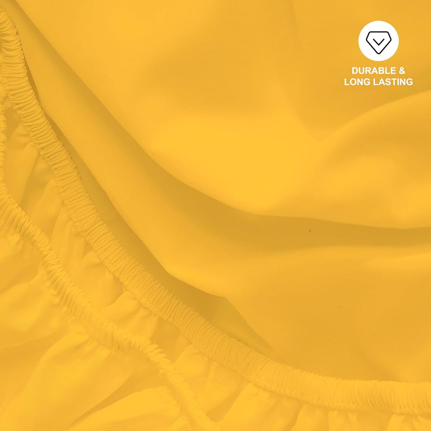 100% Microfiber Twin Size Fitted Sheet Only, Ultra Soft Hotel Quality 14" Deep Pocket, Twin XL Bed Sheet Matress Protector for Dormitory, Machine Washable and Non-Fade, 39"x75" Yellow