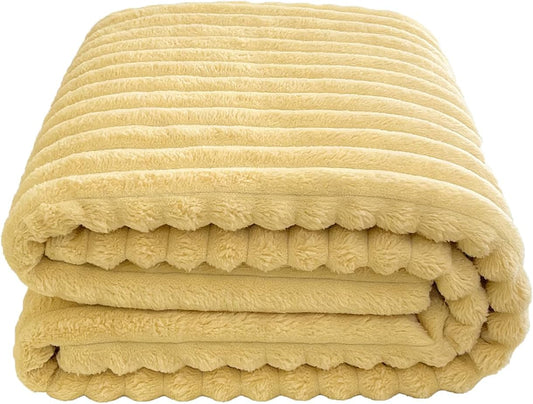 Emotional Support Blanket Yellow, Security Blanket, Calming Dog Blanket, Rabbit Hair Plush, Designed for Pets, Soft and Comfortable for Indoors Sofa, Kennel (Yellow, 39.37 * 59.06")