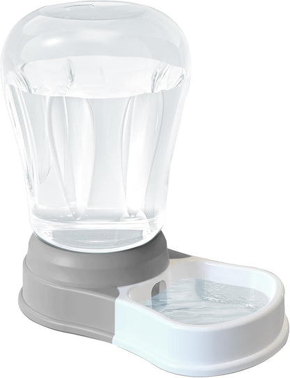 1.6 Gallon Automatic Dog Water Dispenser, Large Capacity Gravity Pet Water Bowl for Multiple Pets, BPA-Free Cat Water Feeder for Large Dogs, Refill Less Often, Grey | Pet Water Dispenser, Large Capacity Water Feeder for Cats and Dogs, Refill Less Often