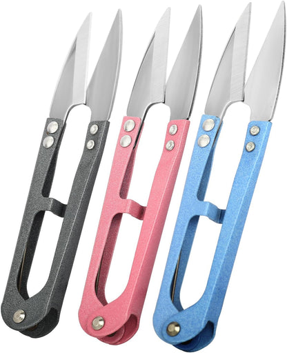 3PCS Thread Snips, High-Carbon Steel Thread Cutter | 4.25inch Yarn Scissors for Sewing, Quilting, Knitting, DIY, Jewelry Making, Bonsai Bud and Leaves Pruning.