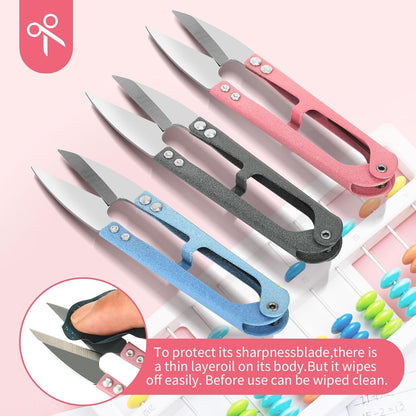 3PCS Thread Snips, High-Carbon Steel Thread Cutter | 4.25inch Yarn Scissors for Sewing, Quilting, Knitting, DIY, Jewelry Making, Bonsai Bud and Leaves Pruning.