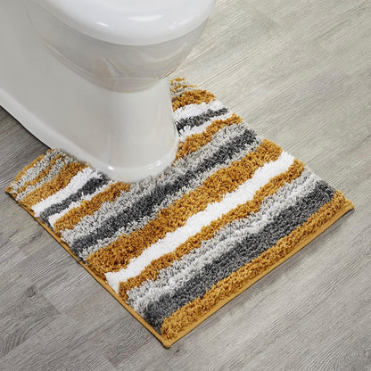 Griffie Collection Premium Contour Bath mat Toilet mats for Bathroom, Toilet Rugs U Shaped, Machine Washable Non Slip mat, Bathroom Contour Rug for Toilet - Yellow Toilet Rug