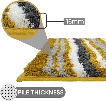 Griffie Collection Premium Contour Bath mat Toilet mats for Bathroom, Toilet Rugs U Shaped, Machine Washable Non Slip mat, Bathroom Contour Rug for Toilet - Yellow Toilet Rug
