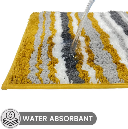 Griffie Collection Premium Contour Bath mat Toilet mats for Bathroom, Toilet Rugs U Shaped, Machine Washable Non Slip mat, Bathroom Contour Rug for Toilet - Yellow Toilet Rug
